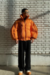 CHENPENG Orange Pleated Puffer Jacket CP20AWJ015